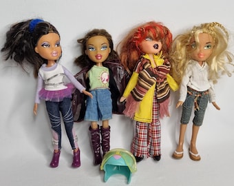 Conjunto de 4 bonecas Bratz - Primeira Edição 2001 - Roupas originais