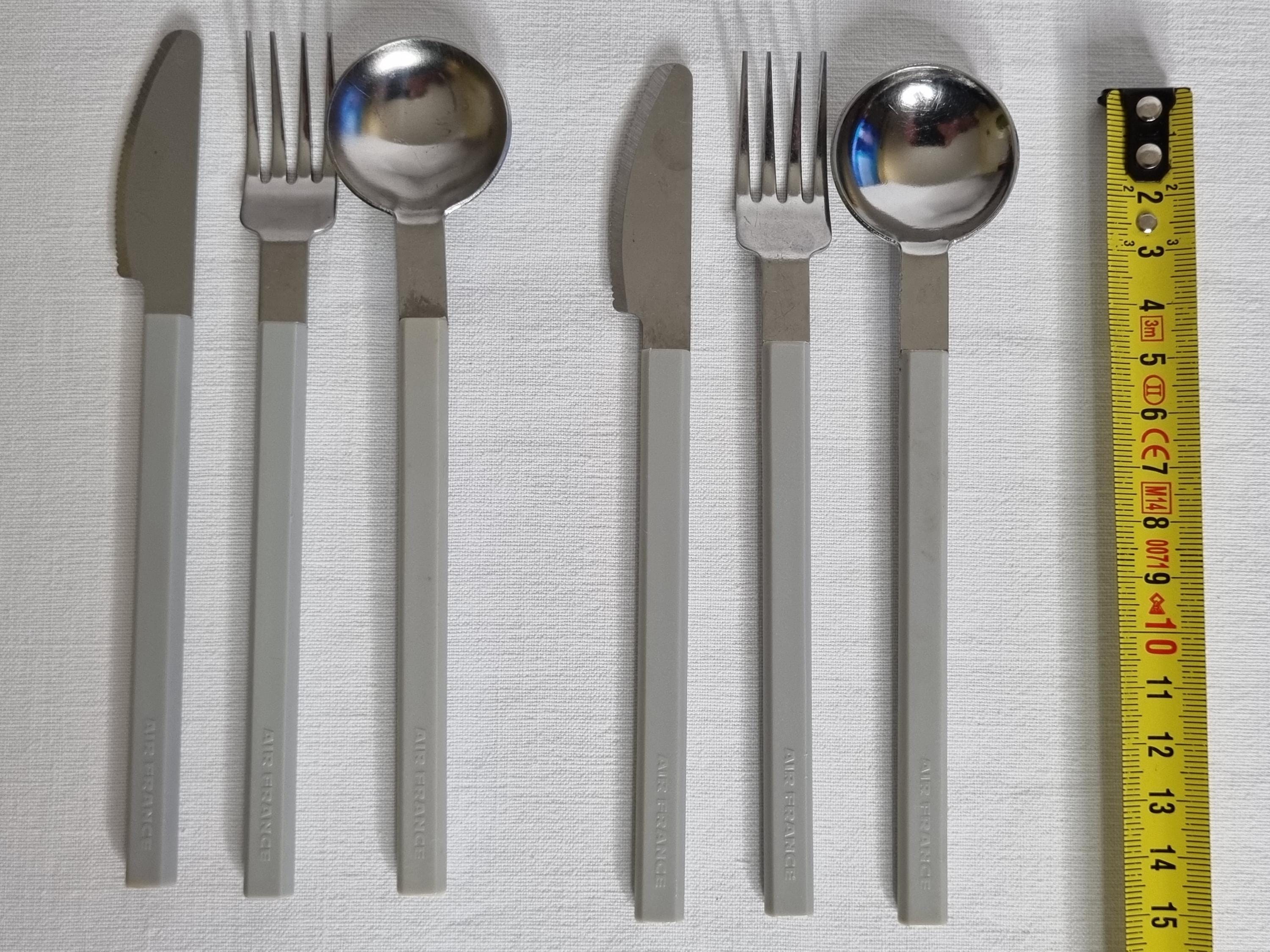 6 Air France Cutlery, Design by Raymond Loewy - C.E.I. (compagnie
