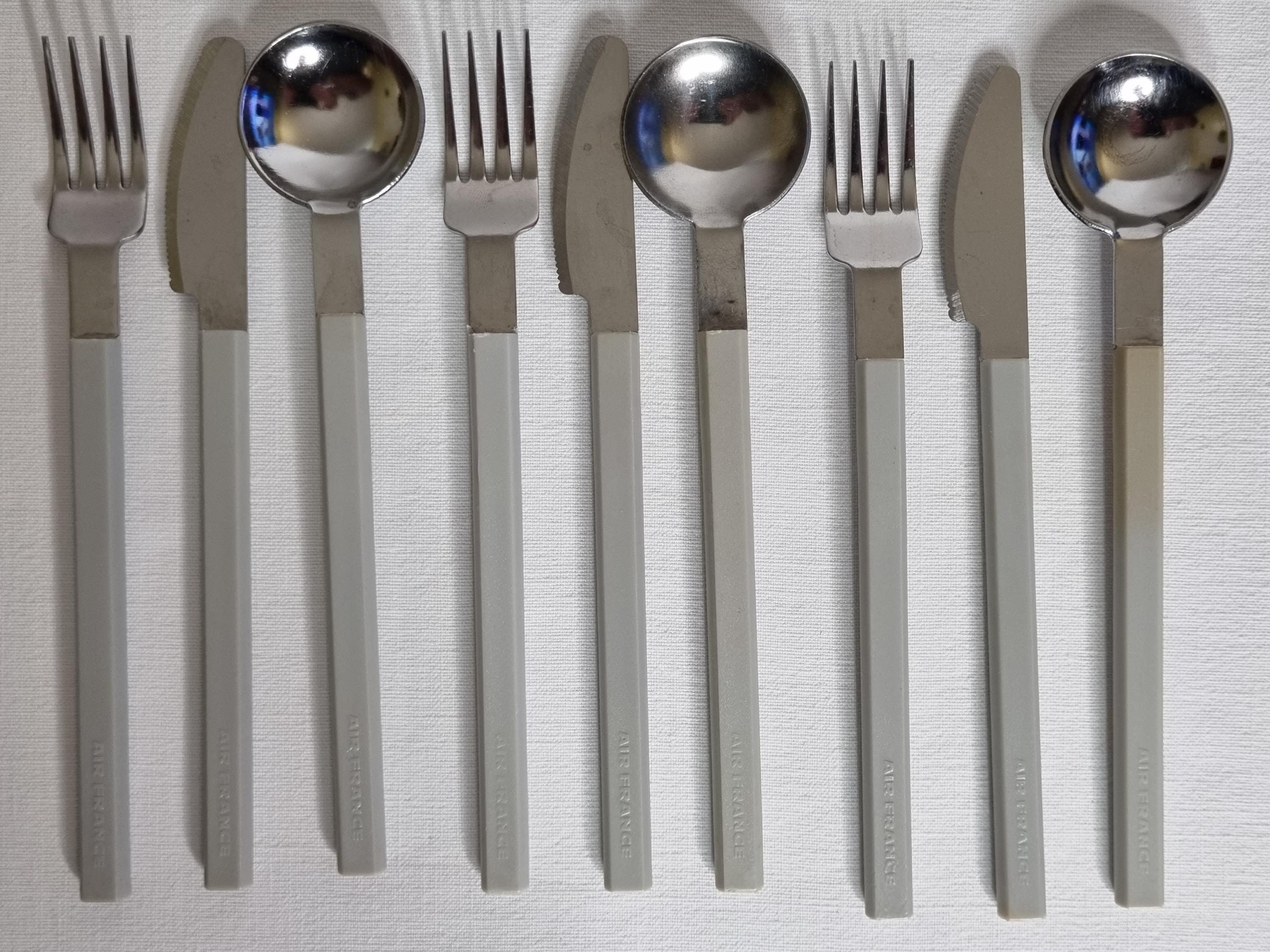 エールフランス・コンコルドのカトラリーセット18個、グレー