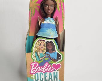Barbie “The Ocean” – Doll in Tropical Blue Dress, Eco-Friendly Edition, Mattel