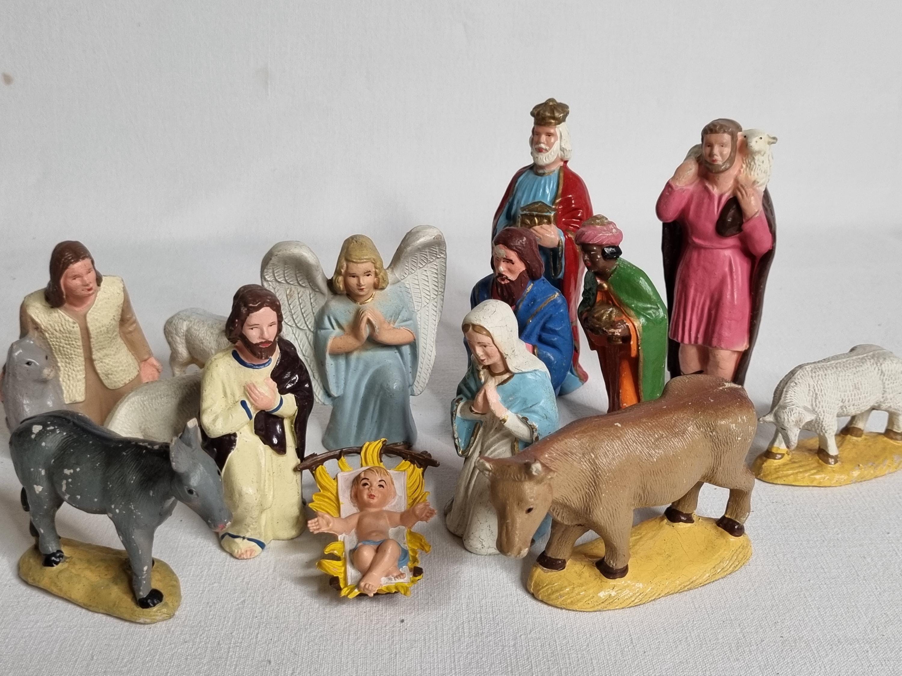 Sapin-crèche 150 cm avec santons de 8 cm crèche napolitaine | vente en