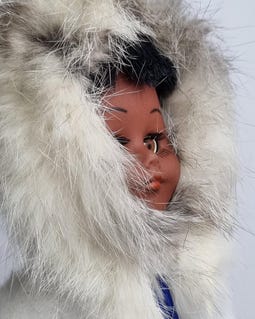 Set of Two Handmade Canadian Dolls – Inuit and Huron – Indien Art