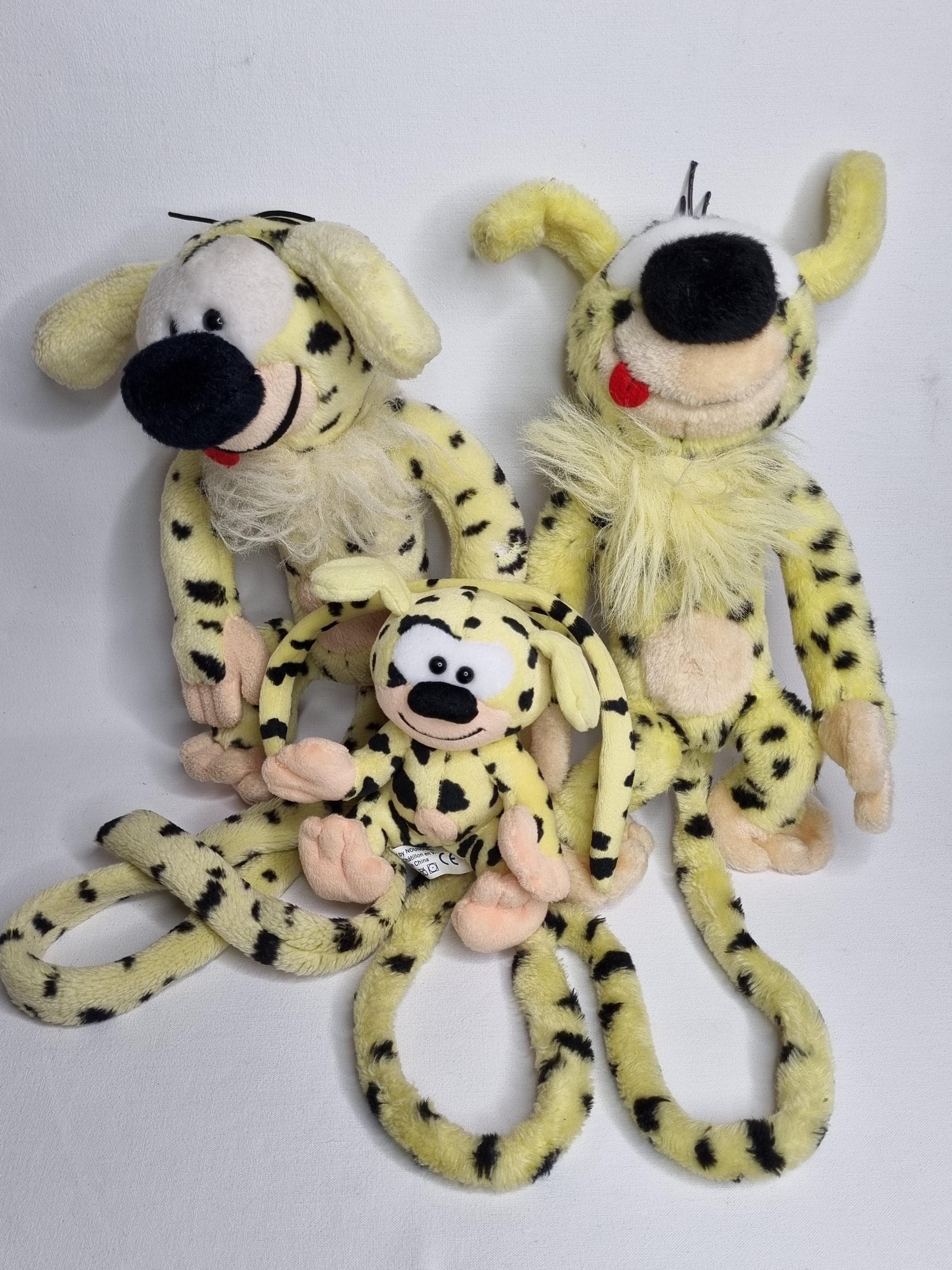 Set of 3 Marsupilami Plush Toys by Ajena - 35 Cm and 18 Cm Models
