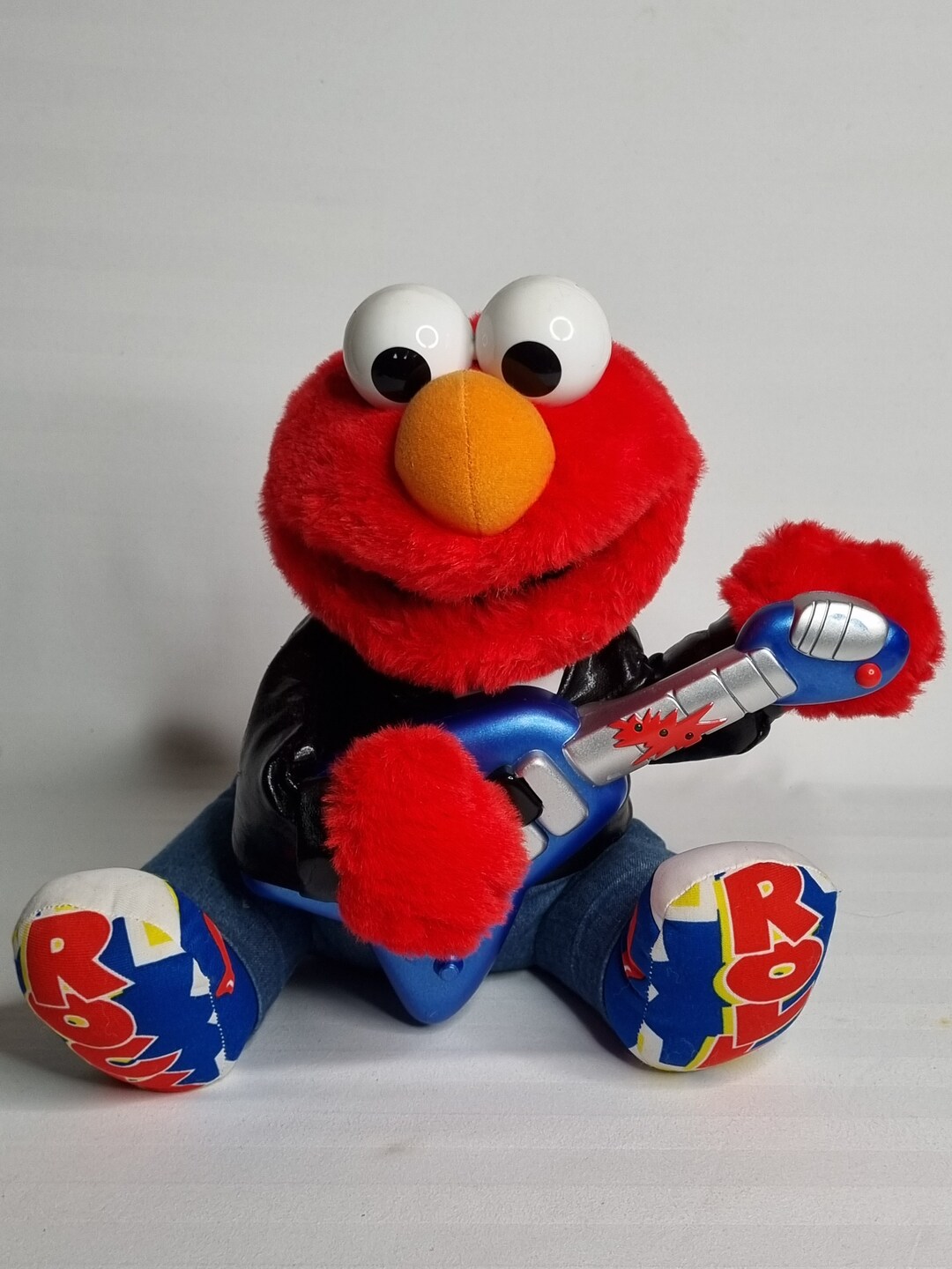 Vintage Animated Plush Elmo Rock N Roll, 90's, Tyco, Jim Henson Company