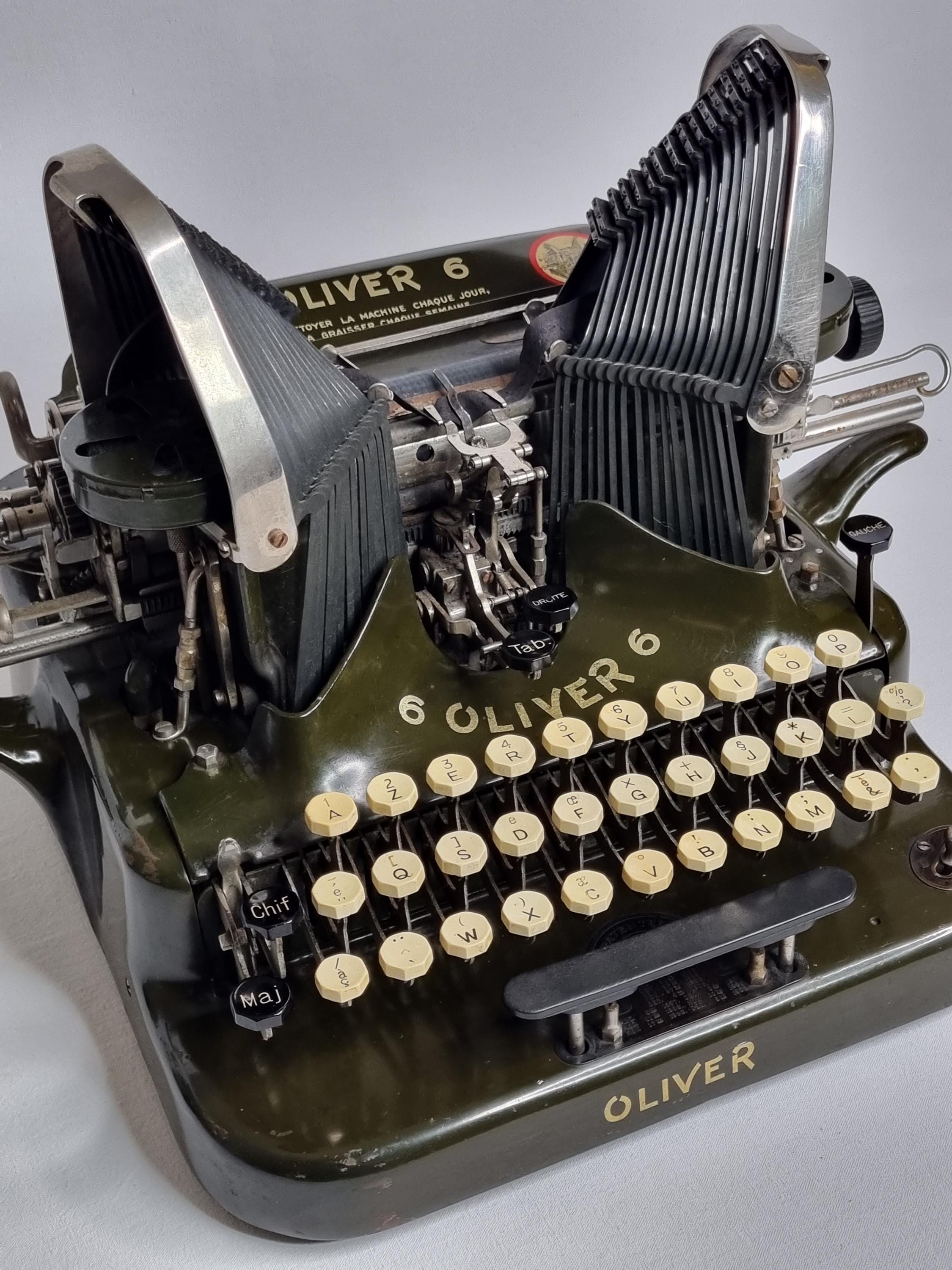 Oliver No. 6 Typewriter – Circa 1909, French AZERTY Keyboard - Etsy