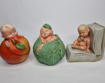 Three sculptures signed by Yourin Artiom for Perkeo