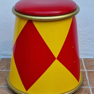 Stool/ottoman, furniture from the "magic circus" hotel - partner hotel of Disneyland Paris