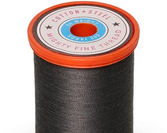 Almost Black (1234) Cotton + Steel 50wt Egyptian Cotton Thread by Sulky