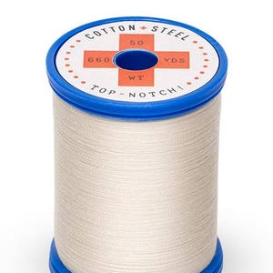 Ecru (1082) Cotton + Steel 50wt Egyptian Cotton Thread by Sulky