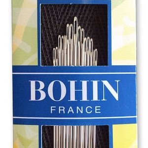 Bohin Sharps Big Eye Hand Sewing Needle Assortment - Sizes 3/9 - 15ct