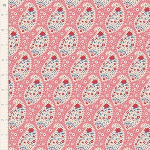 Jubilee | Teardrop Pink by Tone Finnanger for Tilda Fabrics | TIL100546 | Half Yard Quilting Cotton