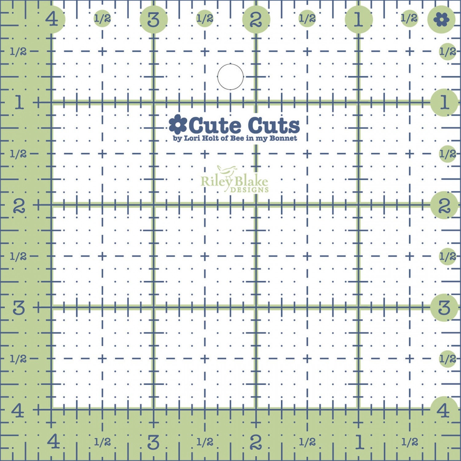 Cute Cuts 4.5-inch Square Ruler by Lori Holt for Riley Blake Designs ...