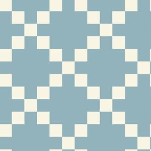 Perfect Points | Blue Nine Patch by Whistler Studios for Windham Fabrics | Cheater Print | Half Yard Quilting Cotton