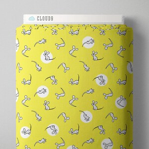 Goodnight Moon | Mouse in Yellow (227865) by Margaret Wise Brown for Cloud9 | 100% Organic Cotton | Half Yard image 2