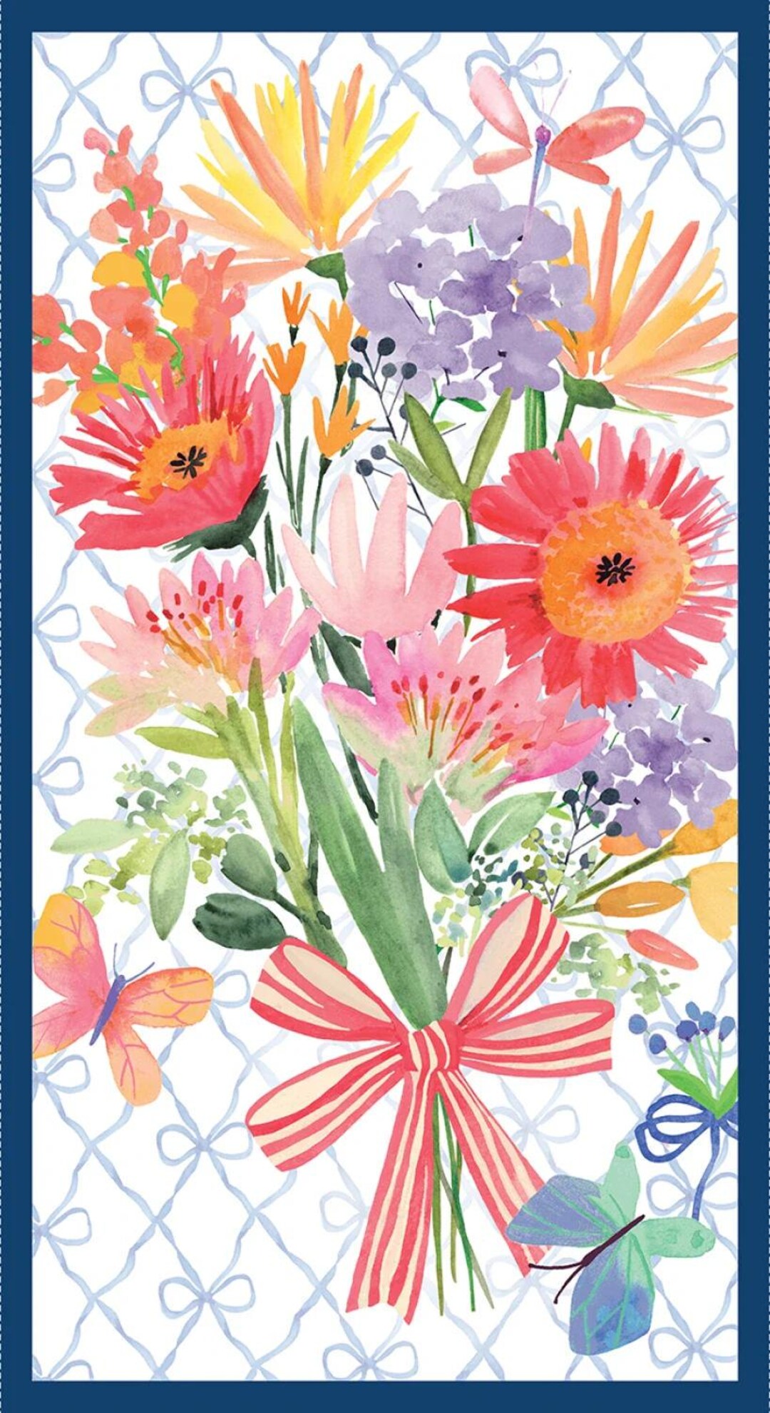 Bows & Blooms | 24" Panel by Color Pop Studio for Blank Quilting ...
