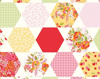 Picnic Florals - Cheater Print Multi by My Mind's Eye for Riley Blake - 100% Cotton by the 1/2 yd