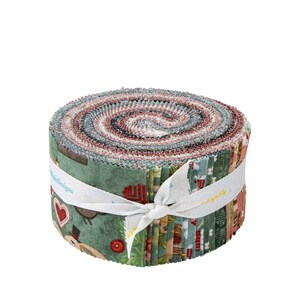 Hop Hop Hooray 2.5&quot; Rolie Polie by Teresa Kogut for Riley Blake (40pcs) - 100% Cotton