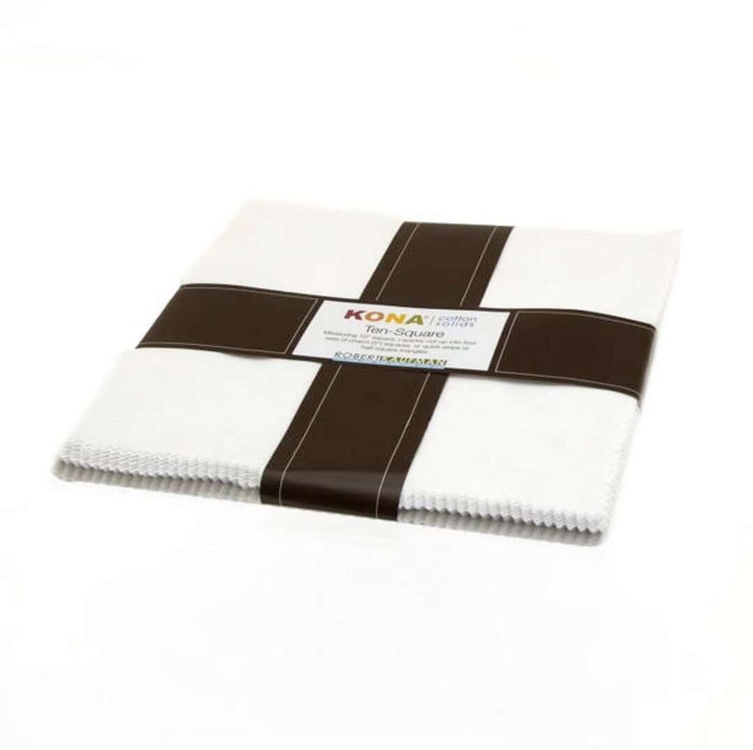 10in Squares Kona Cotton Not Q uiet White 42pcs