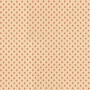 May include: A repeating pattern of small, evenly spaced red dots on a beige background. The dots are circular and create a consistent, textured appearance across the fabric.