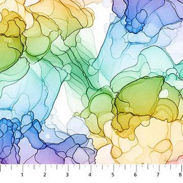 Radiant Rhapsody | Fluid Multi by Patrick Lose for Northcott Fabrics | 10736-10 | Half Yard Quilting Cotton