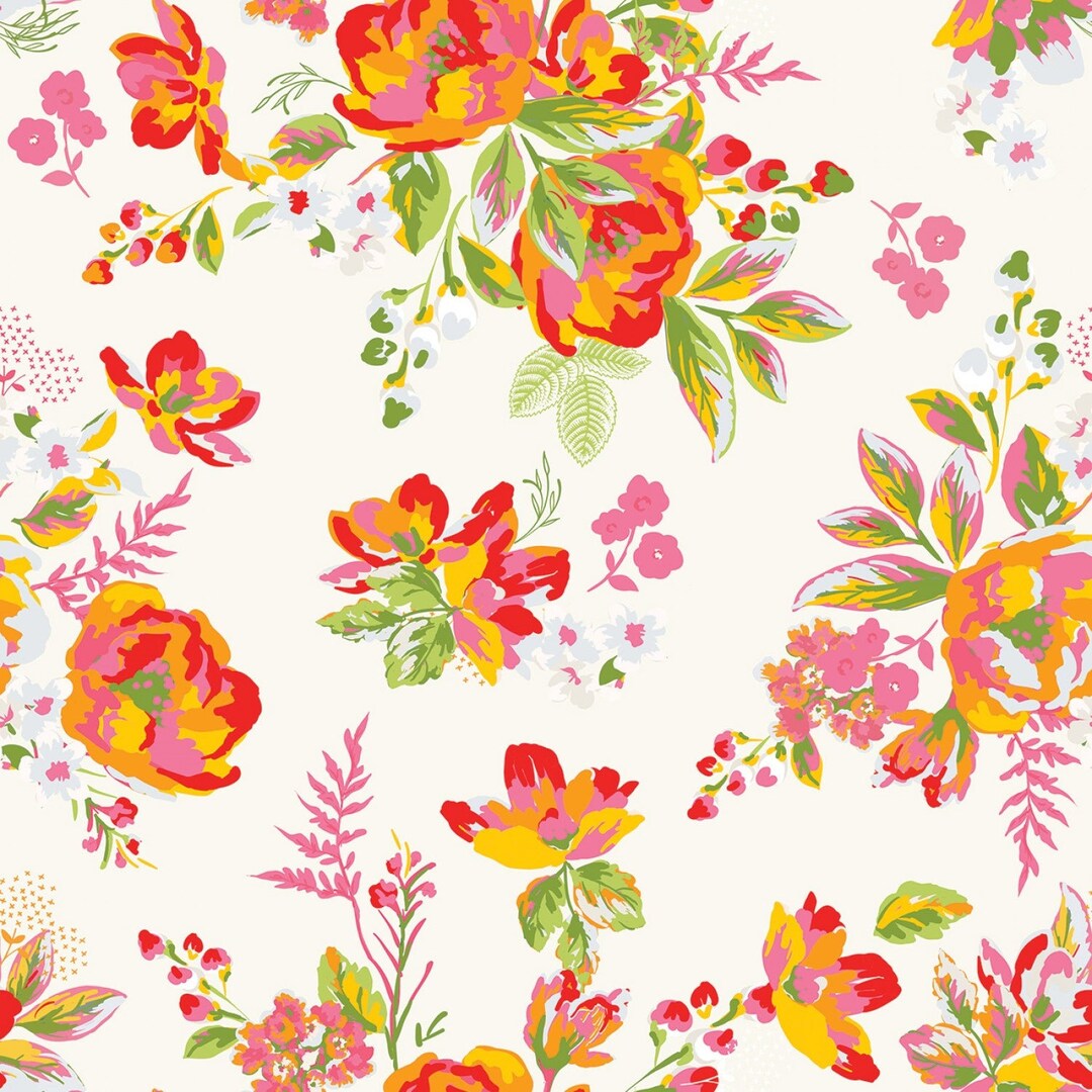 A Spoonful of Sugar - Floral - Sunrise - Riley Blake main image 1