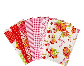 Picnic Florals 1-Yard Bundle Cream by My Mind's Eye for Riley Blake (8pcs) - 100% Cotton