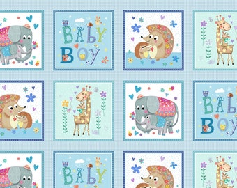Baby Love - Blue Sugar & Spice Boys by Tracy Cottingham for Michael Miller - Fabric by the 1/2 yard