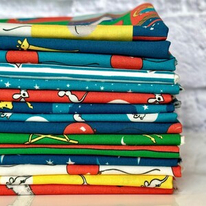 Goodnight Moon | Mouse in Yellow (227865) by Margaret Wise Brown for Cloud9 | 100% Organic Cotton | Half Yard image 5