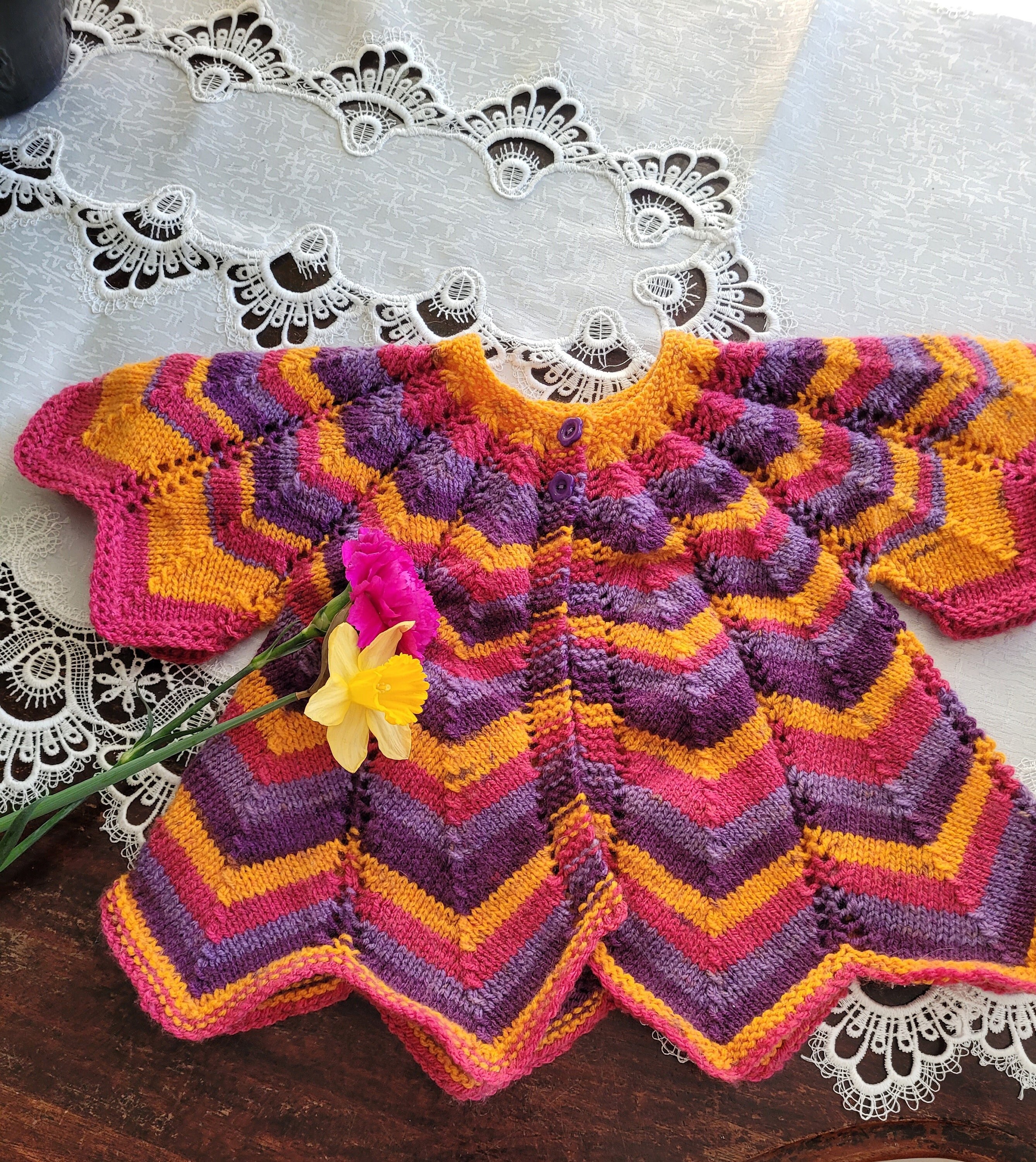Flowery cardigan