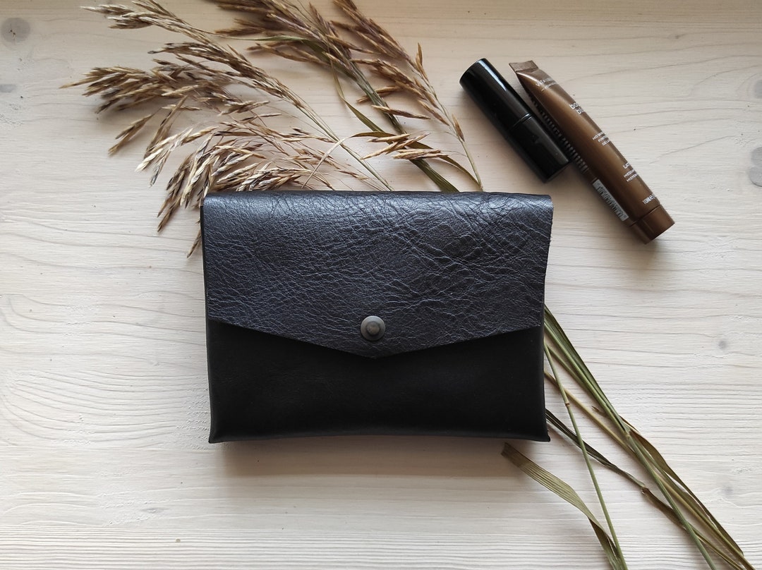 Cosmetic Bag for Purse Mini Leather Cosmetic Pouch Small Etsy