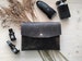 Leather Make up Organizer - Unisex Mens Toiletry Bag, Gift for Him - Dark Brown Envelope Pouch - Minimalist Midi Clutch, Cosmetic Case Women 