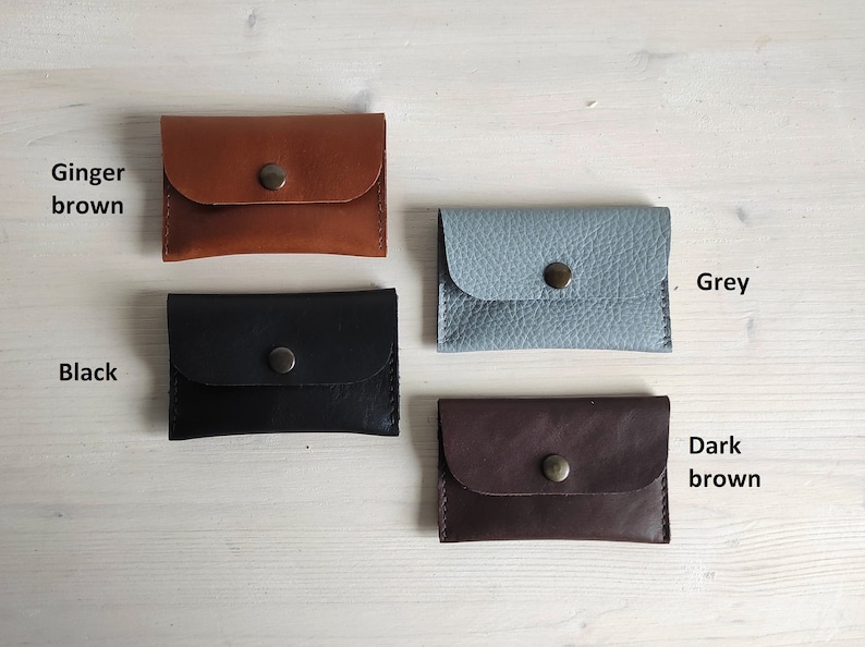 Leather Credit Card Wallet for up to 10 Cards -color options