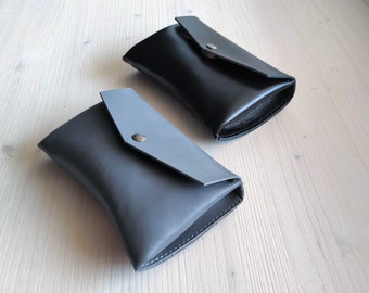 Leather Cosmetic Bag for Small Purse: Handmade Mini Makeup Organizer Pouch