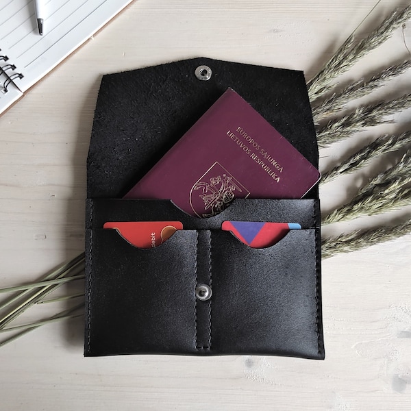 Leather Envelope Document Holder Etsy