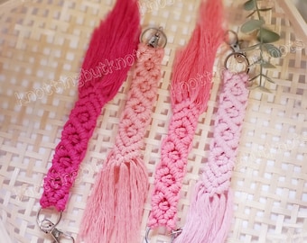 Macrame Fringe Keychain, Macrame Keychain