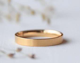 Wedding rings BE_MINE, ring set gold, wedding rings square