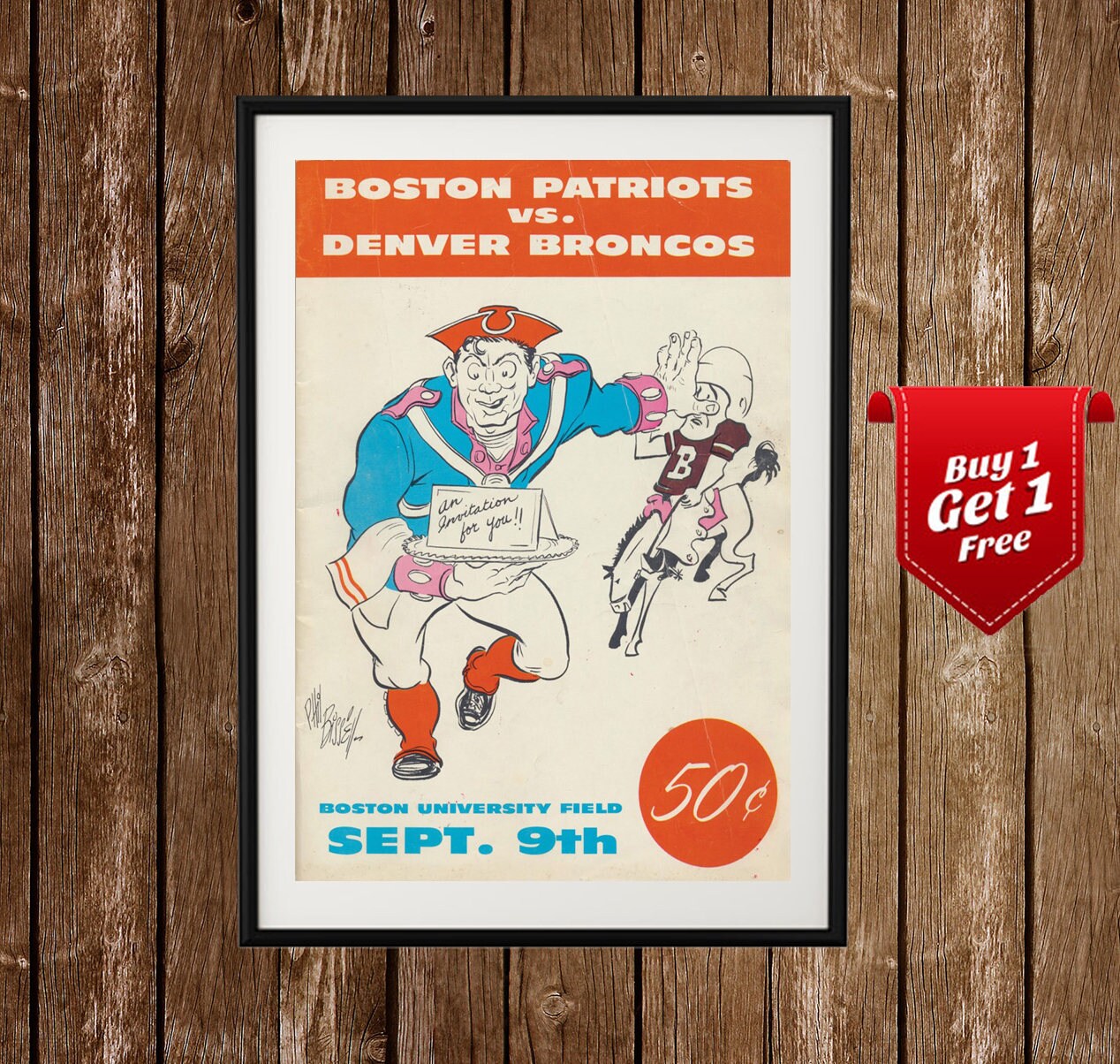 New England Patriots Vintage Poster Patriots Print NE | Etsy