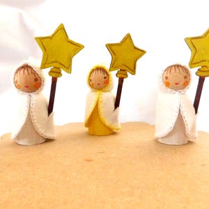 Star Child Peg Doll: Waldorf Inspired Felt & Wool Toy
