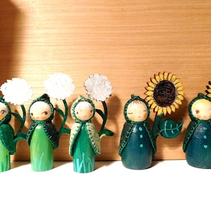 Summer Flower Peg Doll Fairy Gift, Get Well Gift,  Waldorf Craft