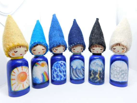 Waldorf Weather Gnomes Hand Painted