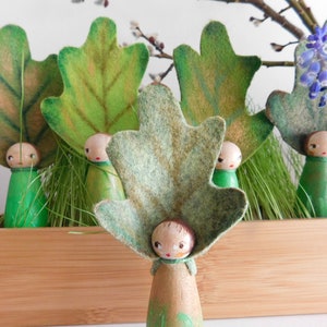 Oak Leaf Faerie A Little Wooden Peg Doll Waldorf Craft