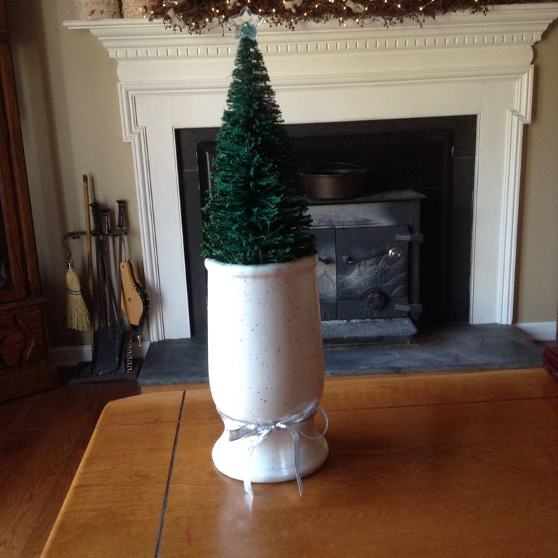 Table Top Pine Tree Small Tree Pine Tree Accent Tree Pine Christmas Tree Ceramic Vase with tree Christmas Tree