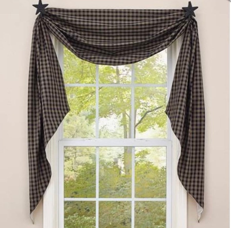 Black and Beige Swag Swag Primitive Swags Fish Tail Swag Etsy