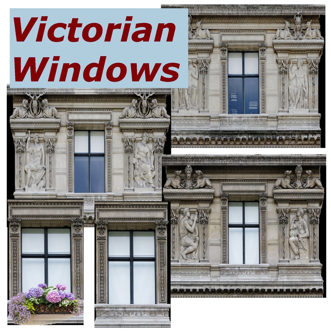 Exterior DOLLHOUSE Windows Printable 1/12 Parisian Miniature - Etsy