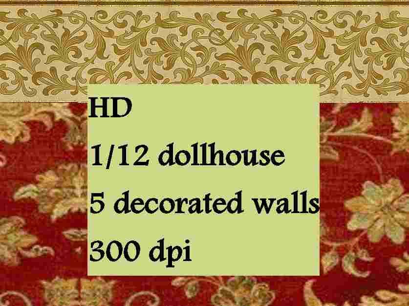 Victorian Dollhouse Wallpaper Printable Paper Dollhouse - Etsy