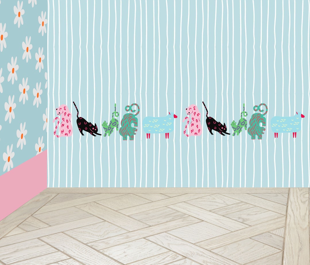 Modern Dollhouse Wallpaper Bundle Kid-friendly Minimalist - Etsy