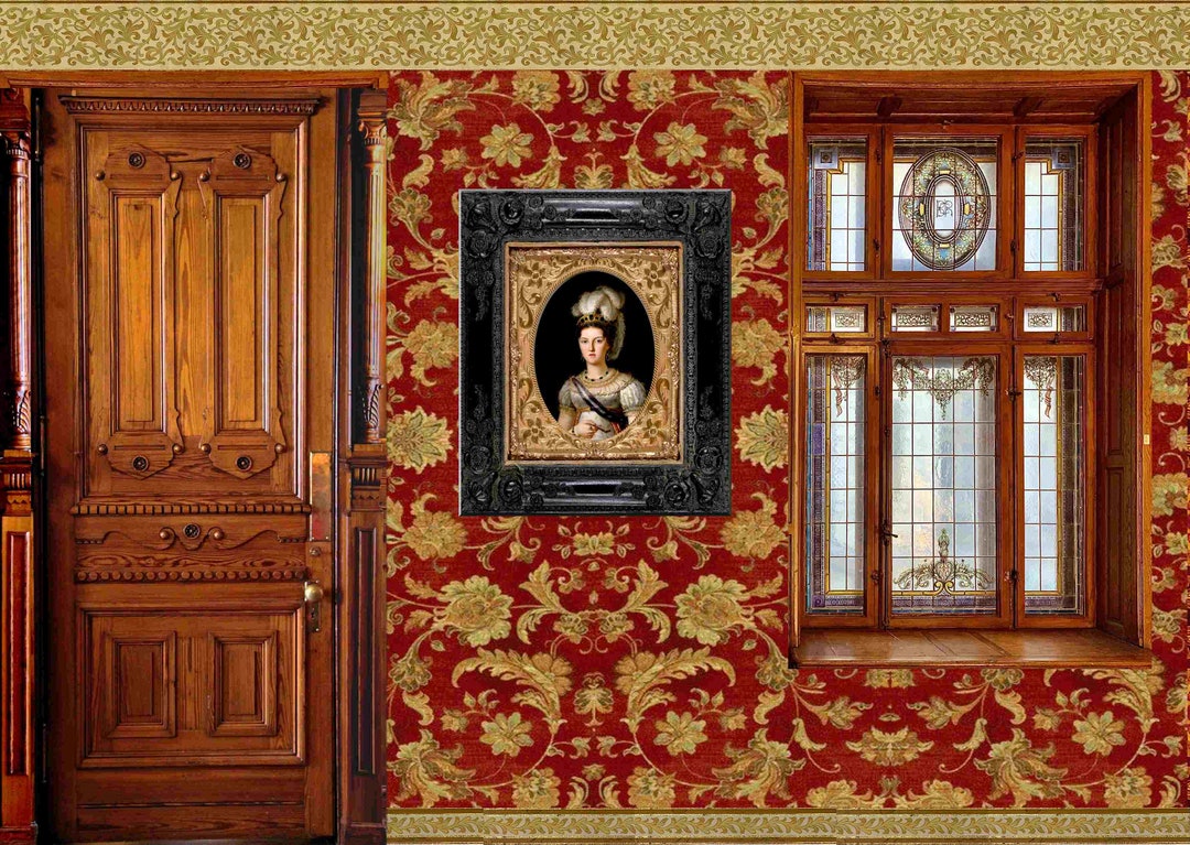 Victorian Dollhouse Wallpaper Printable Paper Dollhouse Etsy