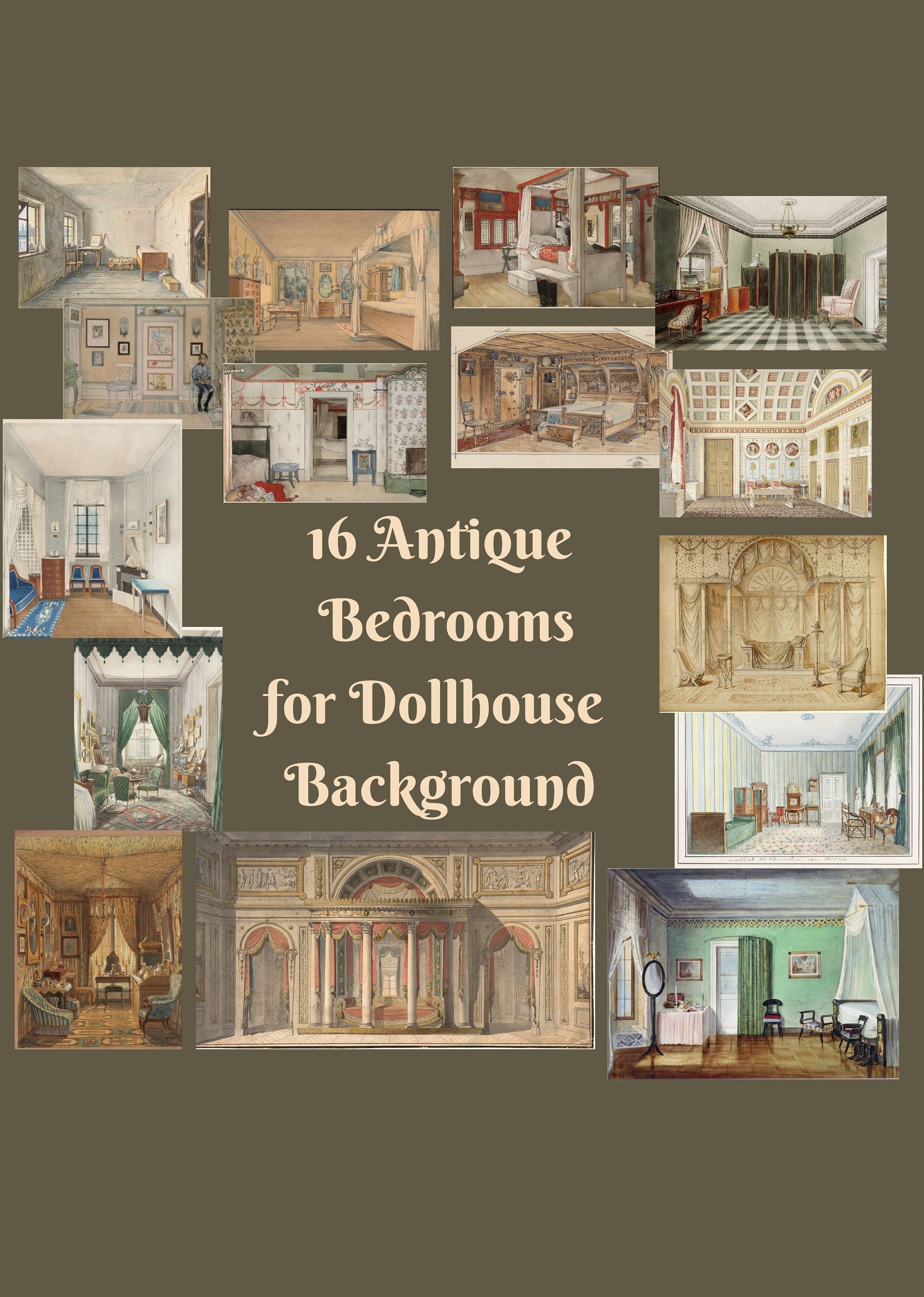 Paper Dollhouse Printable Scenes Vintage Printable Dollhouse - Etsy ...