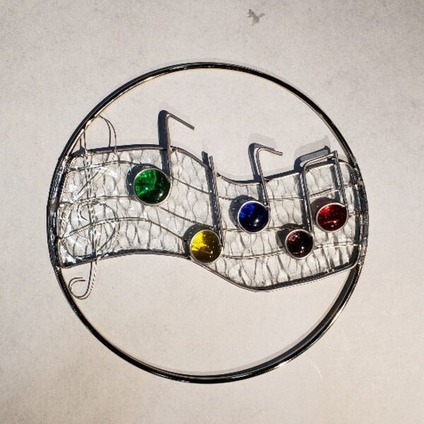 Music Staff Stained Glass Window - Etsy