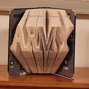 ARMY, Army Strong, Army Retiree, Army Recruiter, Unique Army Gift, Army Office decor, Army book art